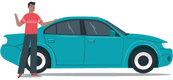 Person with insured car